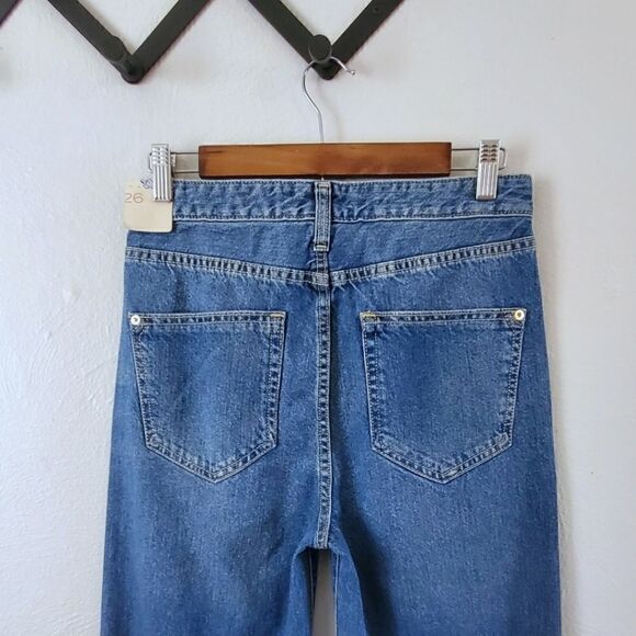 Anthropologie Pilcro The Joey High-Rise Distressed Straight Jeans Size 26 NWT - Picture 13 of 14